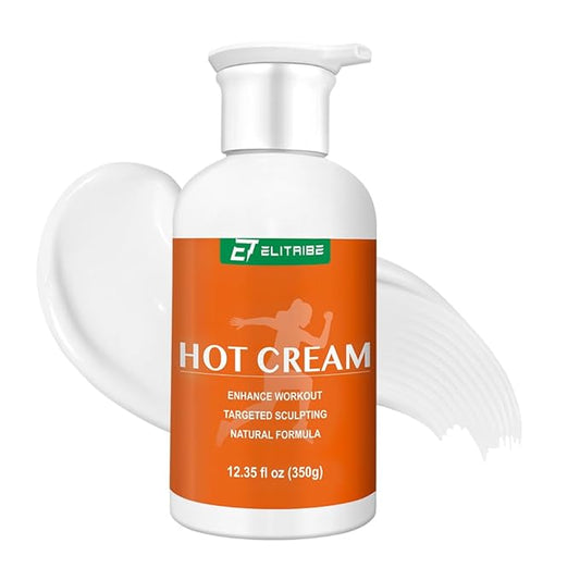 Hot Cream Sweat Enhancer Lotion for Women and Men and Body Sculpting Cellulite Workout Ultra Moisturizing and Invigorating Body Firming Cream with Natural Oils - 12.34 Fluid Ounce