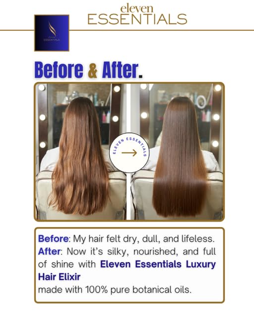 Luxury Hair Elixir 1oz / 30ml | Hair Treatment for Growth, Shine & Repair | Argan Oil, Castor Oil, Scalp Care, Anti-Frizz & Clean Formula