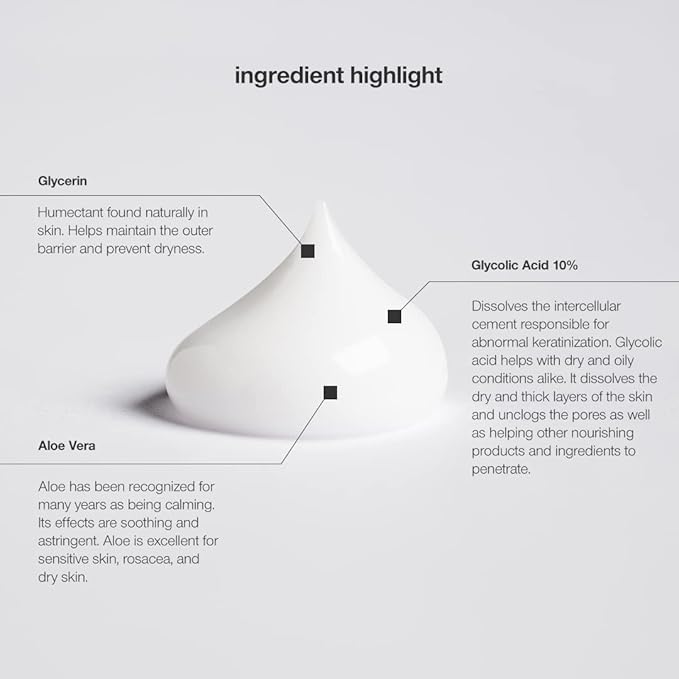 CONTROL CORRECTIVE Gly Lotion 10%, 2.5 Oz - An Exfoliating Facial Moisturizer To Help Reduce Rough Dry Spots, Smooth Wrinkles And Improve Skin Texture, Super Smoothing, Gentle Exfoliation, Softens