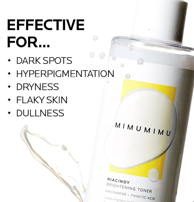 MIMUMIMU Dark Spot Remover Toner for Face | Korean Clinic Skincare - Thioctic Acid & Niacinamide 5% | Fades Melasma & Hyperpigmentation | Gentle Exfoliation w/Pumpkin Extract | 250ml / 8.45 Fl Oz