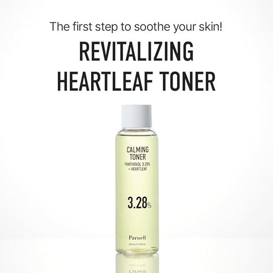 Parnell Panthenol 3.28% | 200ml / 6.76 fl.oz. | Heartleaf Calming Toner 200ml, Soothing Hydrating Toner, Korea Skin Care, Korea Beauty