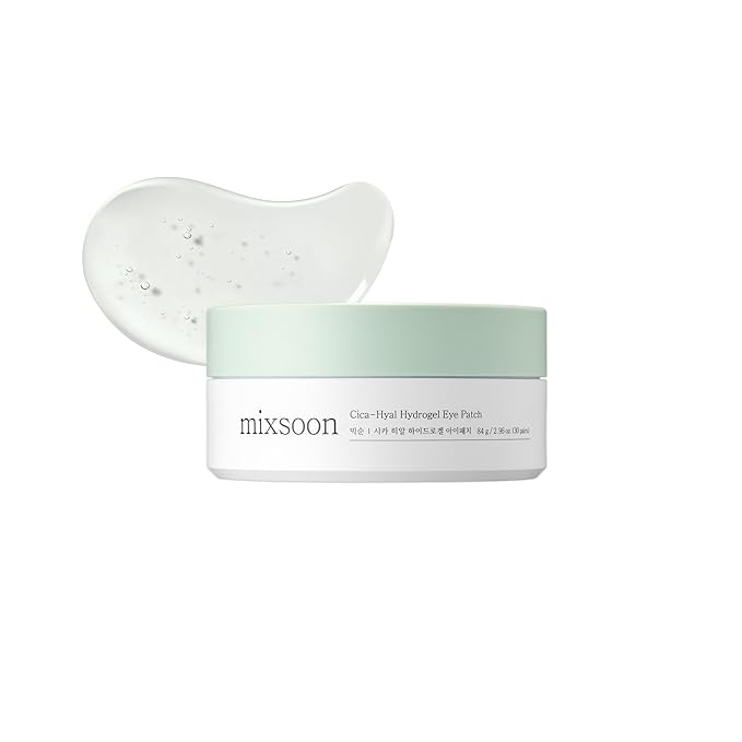 mixsoon Cica-Hyal Eye Patch 84 g / 2.96 oz. (30 pairs) Korean Glass Skin Care Under Patch Hydrating Radiance Easy Patch fore Korean Glass SKin Care