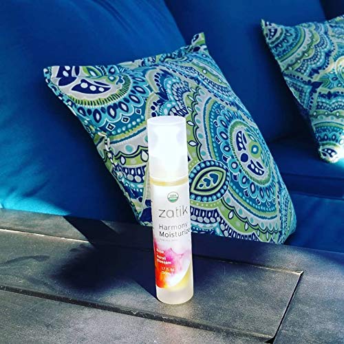 Zatik Naturals - Harmony Moisturizer with Rose and Neroli Blossom, USDA Organic, Vegan, Non GMO, Gluten Free, Soy Free, Alcohol Free, pH Balanced, Biodegradable, 1.7 fl oz 50ml