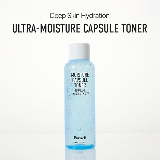 Parnell Squalane Mineral Water Moisture Capsule 200ml / 6.76 fl.oz | Hydrating Toner for face, Skin Barrier Toner, Korean Skin Care | kbeauty