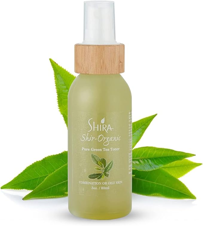 Shir-Organic Pure Green Tea Toner Natural Refreshing- Hydrating Toner for Face for Normal to Oily Skin Type (89ml)