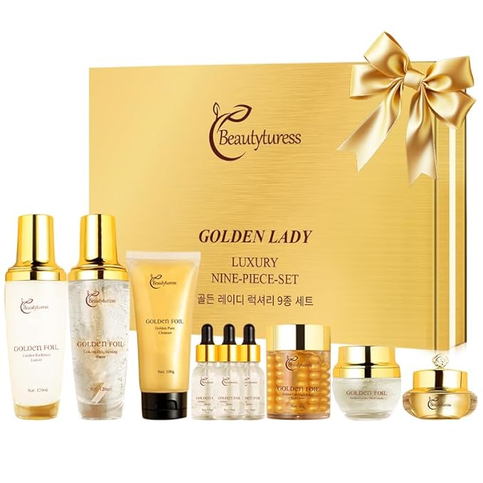 Snail Mucin Facial Skincare Kit for Women, Suitable for All Skin Types - Deep Moisturizing & Nourishing with Collagen, Ideal Gift - Skin Care Set