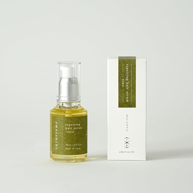 ametsuchi Repairing Hair Serum with Hinoki, Lightweight Oil, Revitalizes Dry or Damaged Hair and restores Shine, Made in Japan
