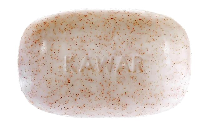 KAWAR Dead Sea Exfoliating Soap with Dead Sea Sand - Salicylic Acid, Magnesium Chloride, Shea Butter, Olive Oil & Tea Tree - Vegan Soap Bar for Men & Women, 4.2 oz