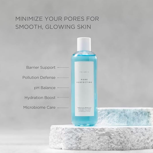 Pore Perfecting Pre, Pro & Postbiotics Toner - Microbiome-Friendly Toner and minimize pores for Smooth, Glowing Skin (150ml)
