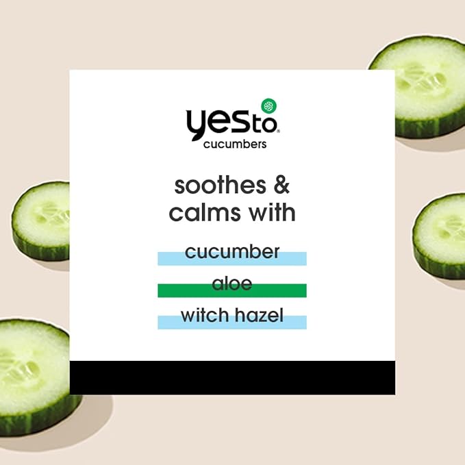 Yes To Cucumbers Face Wipes for Sensitive Skin Soothing Travel Facial Wipes | 10 Count (Model: 3371028)