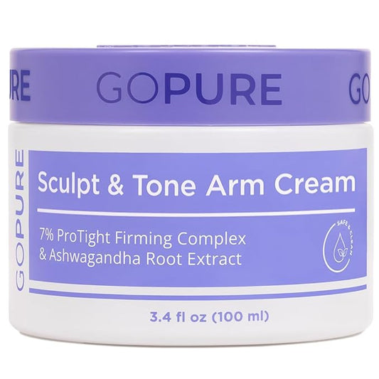 goPure Sculpt & Tone Arm Cream – Firming And Tightening Cream For The Arms, Smooths The Look Of Wrinkles, Deeply Hydrates, Firms The Look Of Crepey Texture On The Arms