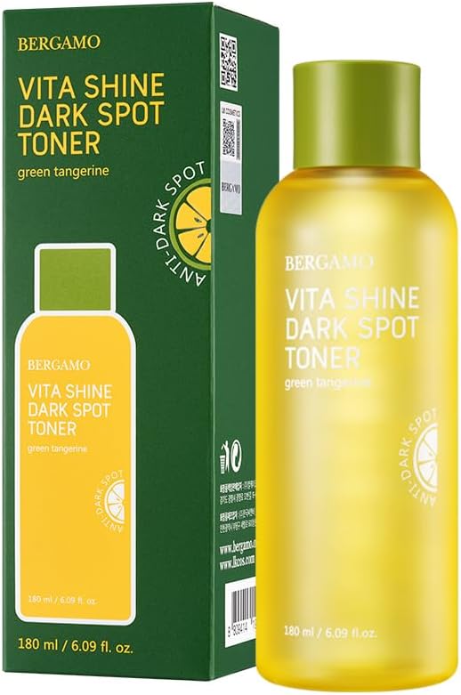 BERGAMO Green Tangerine Vita Shine Toner for Soothing, Hydrating, Face Moisturizer, Korean Skin Care, 6.09 fl.oz, 180ml