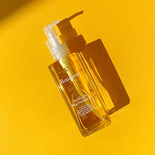 BONAJOUR] Vegan beauty Rice Bran 90% Natural Deep Cleansing Oil - Best Multi Makeup Remover For Sensitive Oily Dry Combination Skin 6.7 Fl.oz