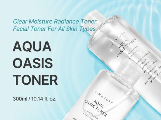 Aqua Oasis Toner | PHA, Soothing and Calming Skin,Hydrating, Refreshing Toner for All Skin Types, Korean Skin Care, Vegan | 300ml, 10.14 Fl Oz