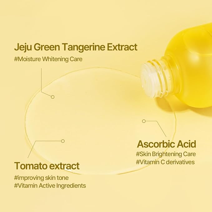 BERGAMO Green Tangerine Vita Shine Toner for Soothing, Hydrating, Face Moisturizer, Korean Skin Care, 6.09 fl.oz, 180ml