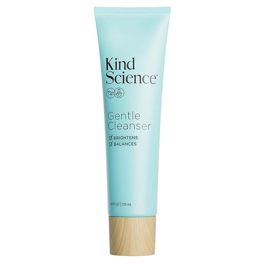 kind science gentle face cleanser for dry skin with vitamin c makeup remover