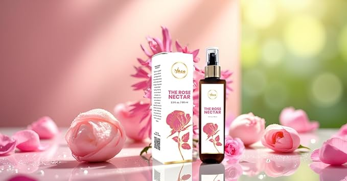 My Ace Rose Nectar Face Mist – Hydrating & Refreshing Rose Water Spray with Niacinamide & Licorice Extract | Soothes, Tones & Brightens Skin | Alcohol-Free Natural Face Toner – 3.38 fl oz