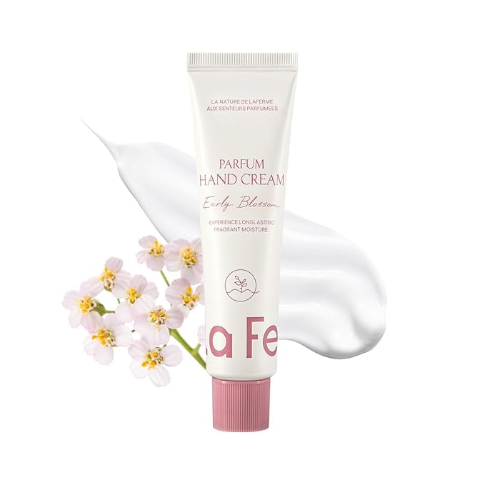 laferme Perfume Hand Cream 2.02 Fl. Oz. (Early Blossom) | Non Sticky Vegan & Travel-Sized Hand Lotion with Shea Butter | Hydrating & Nourishing for Dry Skin, Korean Skincare for Women & Men