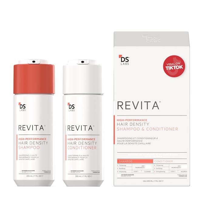 DS Labs Revita Shampoo & Conditioner Kit, 205 mL – Scalp First System for Fuller Looking, Volumized Hair, Lightweight Hydration, Sulfate & Silicone Free, Color Safe, For Men & Women