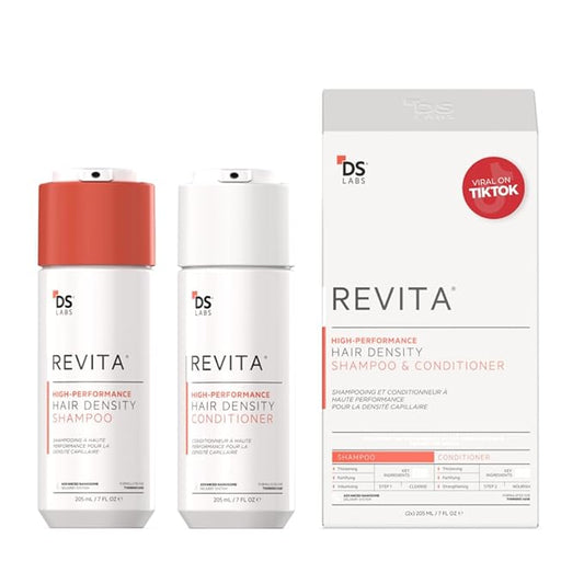 DS Labs Revita Shampoo & Conditioner Kit, 205 mL – Scalp First System for Fuller Looking, Volumized Hair, Lightweight Hydration, Sulfate & Silicone Free, Color Safe, For Men & Women
