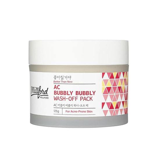 AC Bubbly Bubbly Wash-Off Pack 125g/4.4Oz, Kaolin, Deep Cleansing, Acne Prone Skin, Bubble Wash, Exfoliating, Bubble Mask, Removing Sebum and Dead Skins, Instant Bubbles Pop up