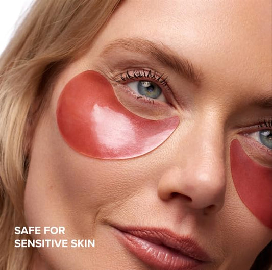 Brightening Eye Masks (30 Pairs) - Caffeine Eye Masks for Dark Circles and Puffiness with Hyaluronic Acid, Eye Patches for Puffy Eyes