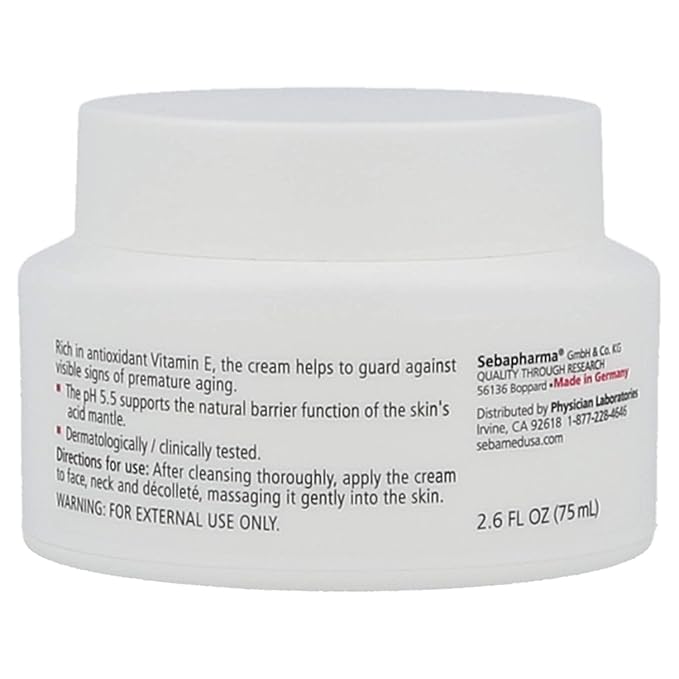 Sebamed Moisturizing Face Cream for Sensitive Skin Antioxidant pH 5.5 Vitamin E Hypoallergenic 2.6 Fluid Ounces (75mL) Ultra Hydrating Dermatologist Recommended Moisturizer (Pack of 3)