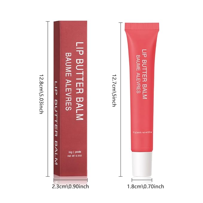 1Pcs Tinted Lip Balm Serum Makeup, Squeeze Hydrating Tint Lips Balms Serum Cosmetic, Women Care Glossy Nourishing Plumping Lip Stain Gloss Lipstick, Suitable for dry lips, Long-Lasting Color 03