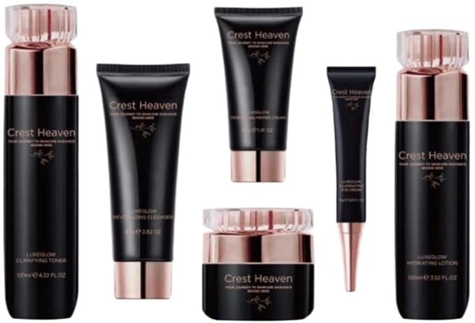 Women 6-Piece Facial Kit for Radiant Skin Care, Facial Care, Face Moisturizing and Anti-aging Skin Care luxeGlow