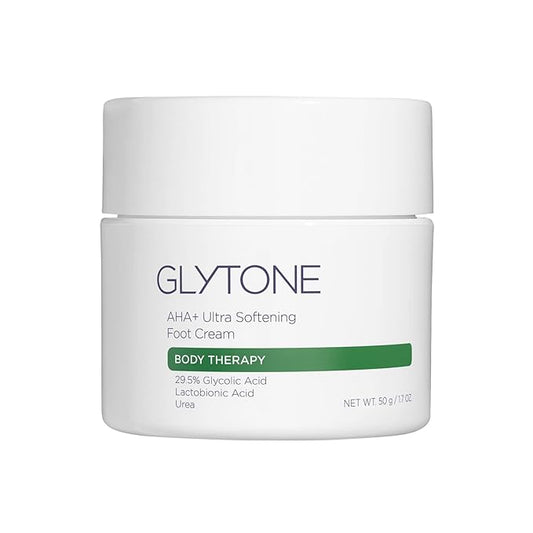 GLYTONE AHA+ Foot Cream for Dry Cracked Heels & Feet | Exfoliate, Hydrate & Retexturize Dry, Rough Foot with Exfoliating 29.5% Glycolic Acid, Moisturizing Lactobionic Acid & Urea - 1.7 Oz
