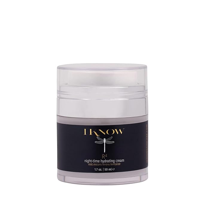 IKNOW R4 Night-Time Hydrating Cream, Hyaluronic Acid Restorative Night Cream, Revitalize with R4 Skincare, Moisturizer Face Cream, Hydrating Skincare for Renewing Night-Time Routine, (1.7oz)