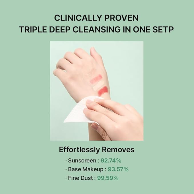 NEEDLY Mild Cleansing Pad, Makeup Remover for Sensitive Skin, Triple Deep Cleansing, Barrier Care with Only Two Surfactants & Panthenol, Extra-Large Soft Vegan Pad, Korean Skincare