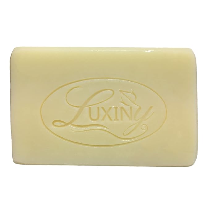 Luxiny Natural Soap Bar, Cocoa Butter & Shea Handmade Body Soap and Bath Soap Bar is a Palm Oil Free Moisturizing Vegan Castile Soap for All Skin Types Including Sensitive Skin, Unscented (Single)