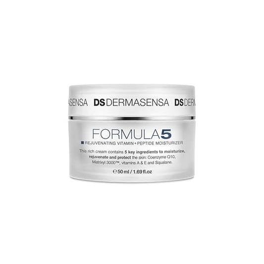 Formula 5 Moisturizer for Face and Neck with Vitamin A, E, CoQ10, Matrixyl 3000, and Squalane - Anti-Aging Moisturizer for Normal to Dry Skin - 50ml/1.69 fl oz