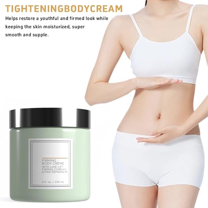 Champagne Lift & Firming Body Cream – Anti-Aging Skin Tightening Cream with Luxe-Lift Complex | Hydrates Dry Skin, Fights Crepey Skin on Arms & Legs (Sweet Almond Coconut)