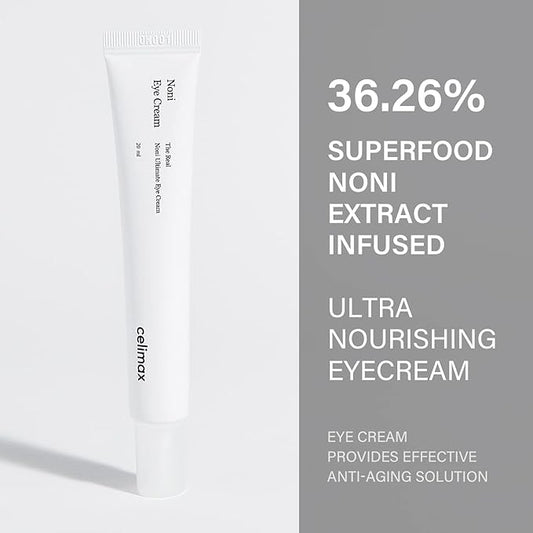 celimax Real Noni Eye Cream | with Noni Extract & Bakuchiol (Retinol), Anti Aging, For Wrinkle, Crows Feet & Under Eye, Dark Circles, Brightening, Hydrating, Sensitive For Skin, 20ml