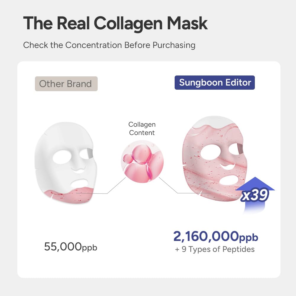 Deep Collagen Boost Set – Korean Collagen Face Mask & Anti-Aging Serum with Volufiline – Real Collagen 2,160,000PPB for Firming, Plumping, Glass Skin Glow ✨ (4 Sheet Masks + 1.01 Fl Oz Serum)