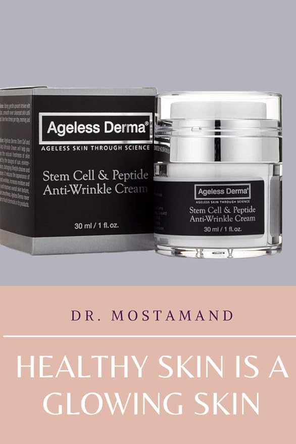 Stem Cell and Peptide Facial Anti Wrinkle Cream By Dr. Mostamand. This Anti Aging Face Moisturizer Restores Youthful Glow to Your Skin