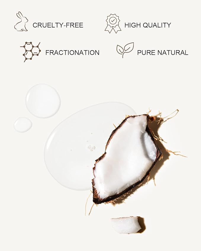 Yoken Fractionated Coconut Oil for Skin 16 Oz, 100% Pure & Natural Liquid Coconut Oil, Moisturizer for Hair, Face, Body, Carrier Oil for Essential Oils Mixing, Massage, Hexane Free, Unscented