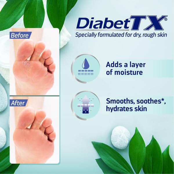 Goicoechea Diabet TX Diabetic Lotion for Dry Skin | Soothing Hydrating Cream for Women and Men, Moisturizer for Hands, Legs, Feet, and Body, Extra Dry Skin Support, 13.5 Oz, 3-Pack