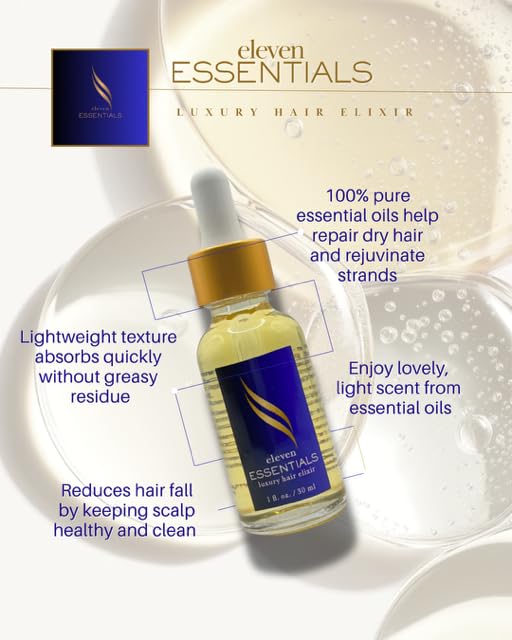 Luxury Hair Elixir 1oz / 30ml | Hair Treatment for Growth, Shine & Repair | Argan Oil, Castor Oil, Scalp Care, Anti-Frizz & Clean Formula