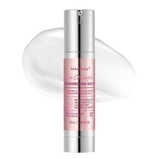 Collagen Microneedling Serum for Face Firming & Elasticity with 500da Collagen, Pink Anti-Aging Face Serum for Women Soft & Plumping for Glass Skin, Every Night Skincare Routine 50ml