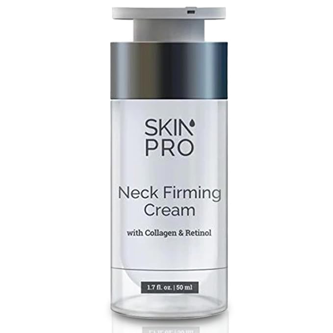 SkinPro Neck Firming and Tightening Cream - Neck Cream with Retinol and Marine Collagen - Anti Aging, Tighten and Lift Cream for Saggy Skin and Turkey Neck
