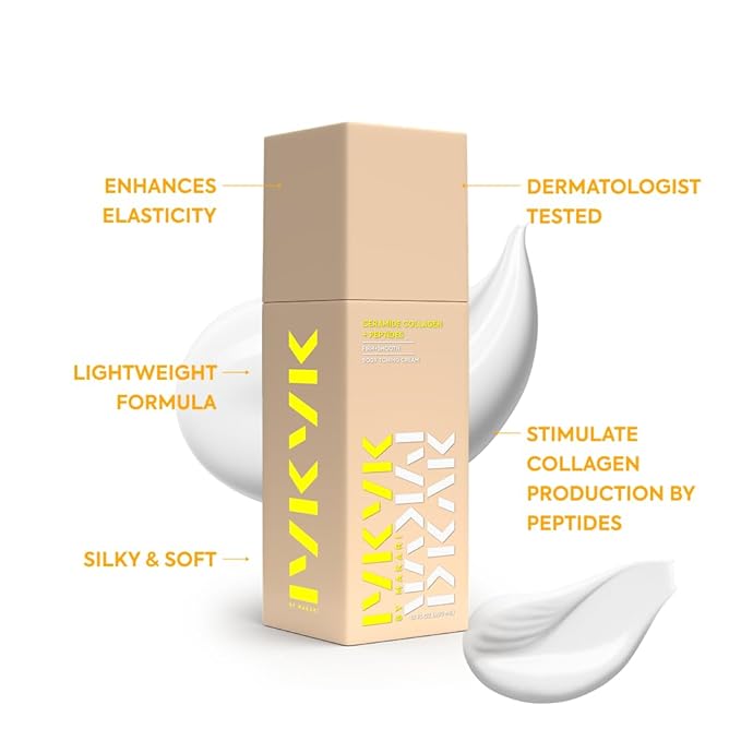 IYKYK By Makari Ceramide Collagen + Peptides Body Toning Cream, Smoothing & Firming Body Lotion for Women, Boosts Elasticity & Radiance for Glowing, Supple Skin, Vegan, No Fragrance, Paraben & Sulfate