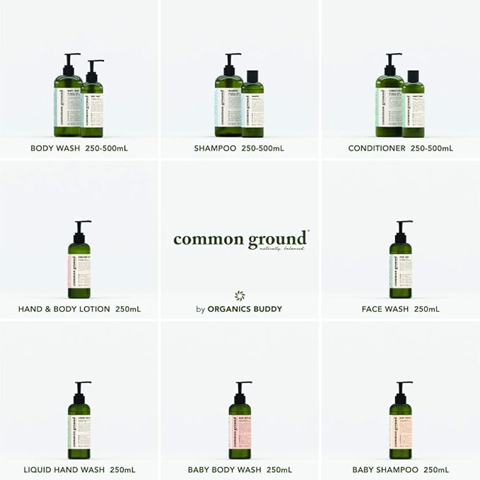 COMMON GROUND All Natural Face Cleanser Wash, Paraben & Cruelty Free, Normal, Oily, Dry, Sensitive, Organic, Vegan, Plant-Based, pH 5.5, Avocado Oil, Men, Women, 8.4 Fl Oz (2 Pack)