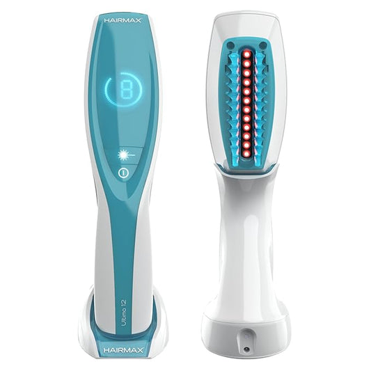 Hairmax Ultima 12 LaserComb - (FDA Cleared) Laser Hair Regrowth Treatment Device for Men & Women - Reverses Thinning Hair Loss - Red Light Therapy to Stimulate Hair Growth - Cordless Design