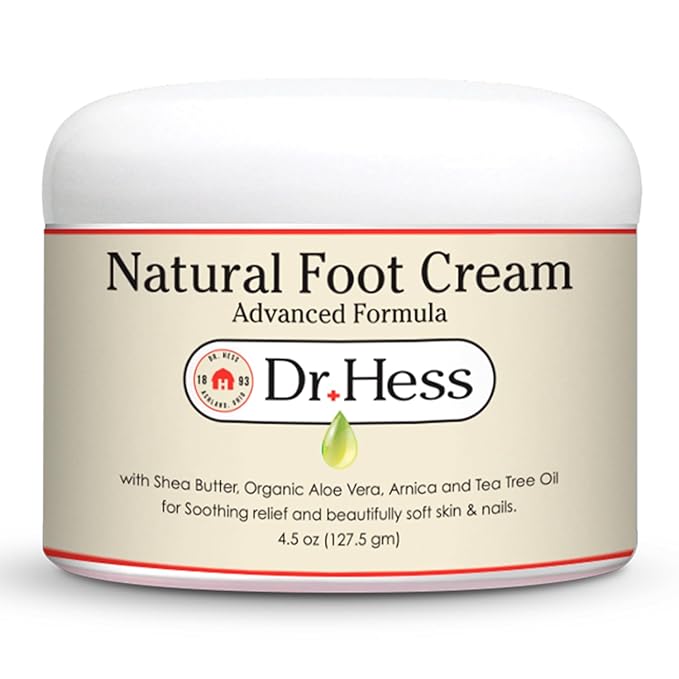 All-Natural Advanced Formula Foot Cream, Shea Butter, Organic Aloe Vera & Tea Tree Oil, Care for Dry, Cracked Heels & Calloused Feet, Healing Moisturizer Repair Balm, 4.5 oz