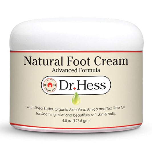All-Natural Advanced Formula Foot Cream, Shea Butter, Organic Aloe Vera & Tea Tree Oil, Care for Dry, Cracked Heels & Calloused Feet, Healing Moisturizer Repair Balm, 4.5 oz