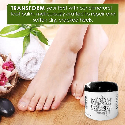 MOOM Foot Spa Cream – 100% Natural Foot Renewal, foot cream infused with Essential Oils for Soft, Smooth Feet, Aromatherapy Moisturizer for Dry, Cracked Heels,Feet,Knees,Elbows,Hands