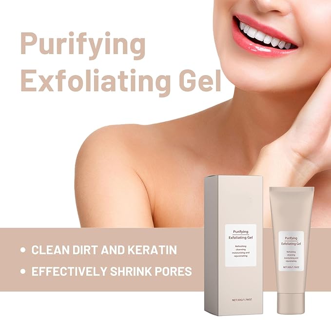 Purifying Exfoliating Gel, Skin Peeling Gel for Face and Body Exfoliator Scrub Deep Cleansing Moisturizing Face Exfoliator Scrubber Dead Skin Remover for All Types Skin, Men Women